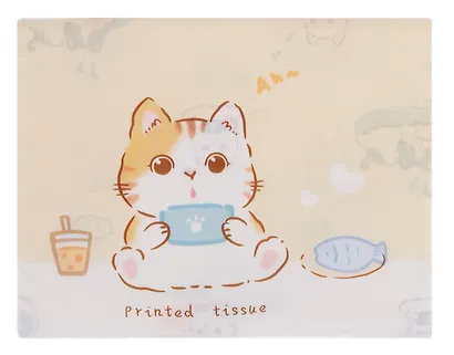Салфетки бумажные Kawaii Котик, 40 штук, 19х12 мм - фото 8