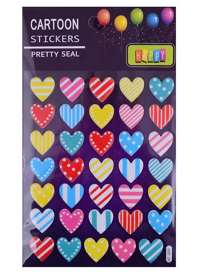 Наклейки EVA Сердца, микс 4 вида AF2 - фото 1