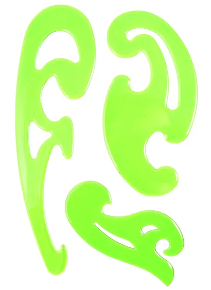 Лекала 3 штуки, пластик - фото 3