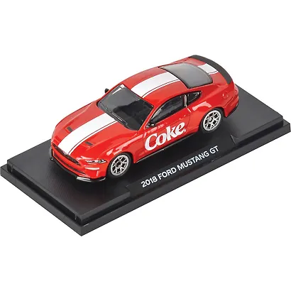450030 Машинка литая коллекционная Motor City - Die-сast модель Coca-Cola 2018 Ford Mustang GT, масштаб 1:64 (металлическая), возраст 14+ - фото 8