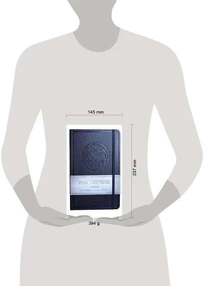 Книга для записей А5+ 96л лин. "Игра престолов. Дом Таргариенов" 7БЦ, иск.кожа, тиснение, карта Вестероса на форзаце, резинка, внутр.карманы, Эксмо - фото 3