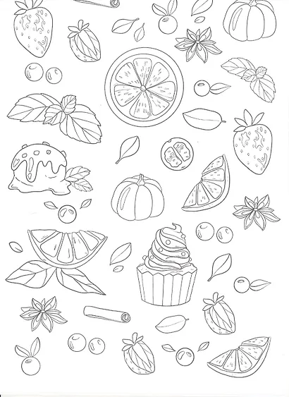 Сладости. Раскраска для скетчмаркеров - фото 4