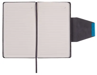 Ежедневник недат. А5 160л "Винченцо" серый, кожзам, тв.переплет, металл.шильд, блинт.тиснение, офсет, справ.мат-лы, закругл.углы, ляссе, инд.уп - фото 3