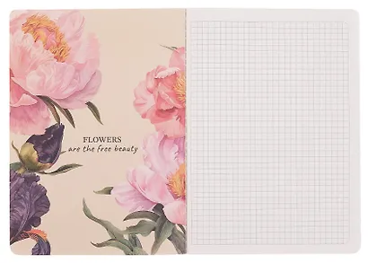 Тетрадь 194*266, 40 листов в клетку "Blossom. Peonies", сшивка - фото 4