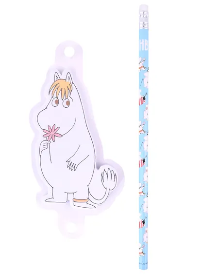 Набор канцелярский "Муми-тролли" карандаш чернографитный, блок для записей 30 листов - фото 3