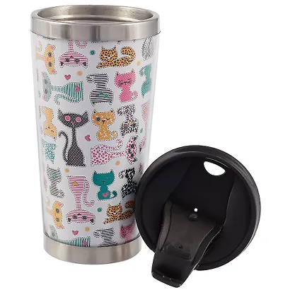 Термостакан Цветные коты 400мл (пластик) 12-06646-cats - фото 2