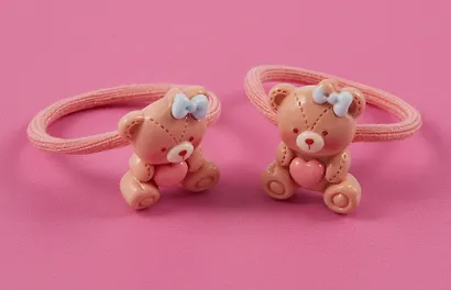 Набор резиночек Мишки (2шт) (пластик) (2,5см) (12-03907-B7) (Lafilaf) - фото 3