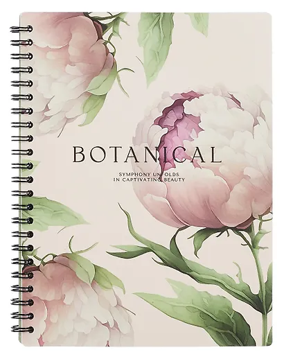 Тетрадь «Peony», 80 листов в клетку, пудровый, спираль - фото 1