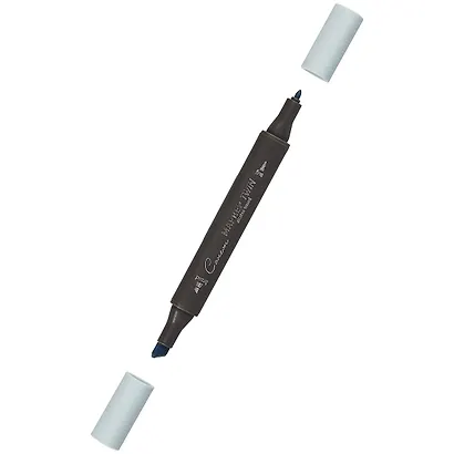 Маркер художественный "Сонет" сине-серый 3, двухсторон., тонк. и широк.долото, Сонет - фото 2