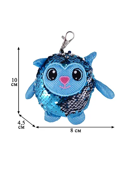 Игрушка мягкая Кот в пайетках, маленькая , 10 см 15-Yiwu Bingo Toys-1 - фото 2
