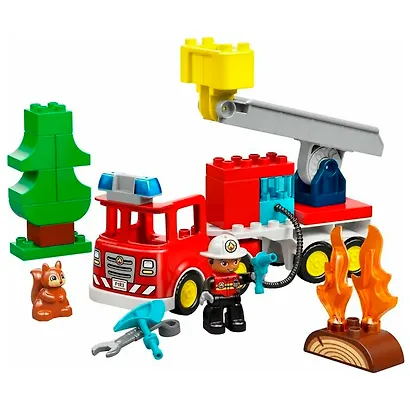10473 Конструктор LEGO Duplo Пожарная машина со шлангом и пожарным, 28 деталей, возраст 2+ - фото 4