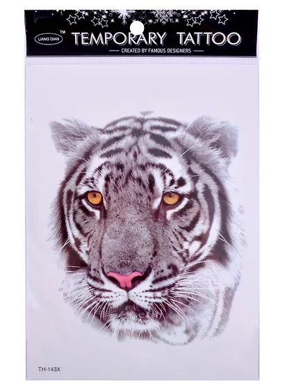 Тату Тигры черно-белые, 24*15,5 (микс)(орр) - фото 3