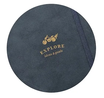 Ежедневник датированный 2026г. А5 176л "Explore" синий, иск.кожа, тв.переплет, обл.поролон, прострочка, тонир.блок, тисн.фольгой, карман, резинка, скругл.углы, 2 ляссе - фото 5