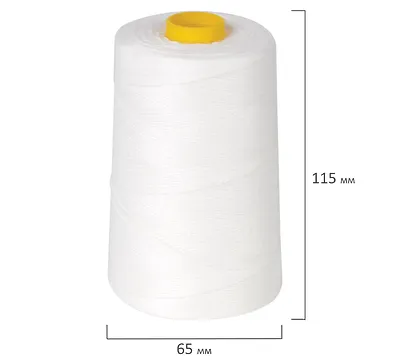 Нить лавсановая 1000м для прошивки документов, белая, диаметр 1мм - фото 7