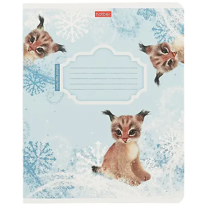 Тетрадь в клетку Hatber, "Пушистые зверушки", 12 листов, в ассортименте - фото 5