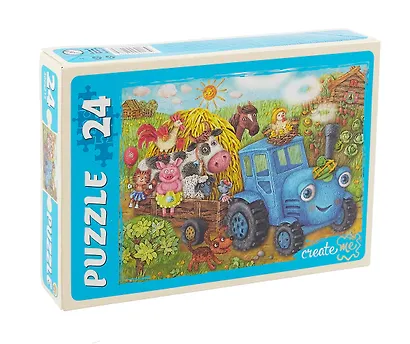 Пазл 24 элемента "Веселый трактор №7" 300х215 мм - фото 1