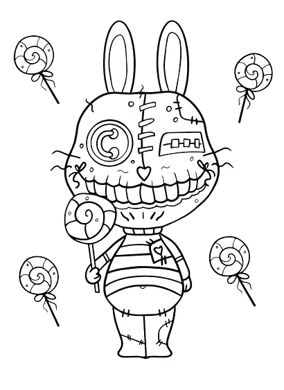 МАКСИ-РАСКРАСКА. УЖАСНЫЕ НЯШКИ - фото 4