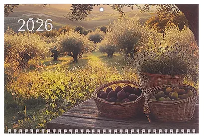 Календарь квартальный 2026г 297*695 "Сады Прованса" настенный, трёхблочный, спираль - фото 2