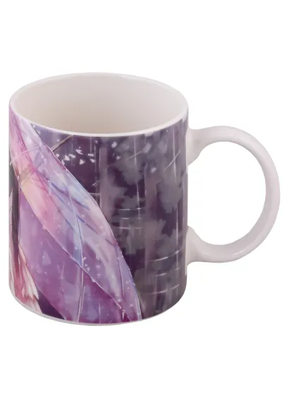 Кружка Аниме Девушка с крыльями под зонтиком (Сёдзё) (белая) (керамика, деколь) (330мл) (коробка) - фото 3