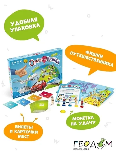 Настольная игра «Орёл или решка Мир», Геодом - фото 3