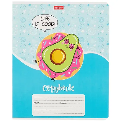 Тетрадь в линейку Hatber, "Веселые Авокадики", 12 листов, в ассортименте - фото 4