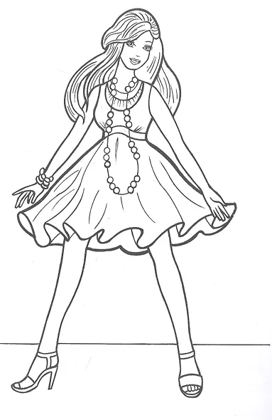 Юные модницы. Раскраска - фото 4