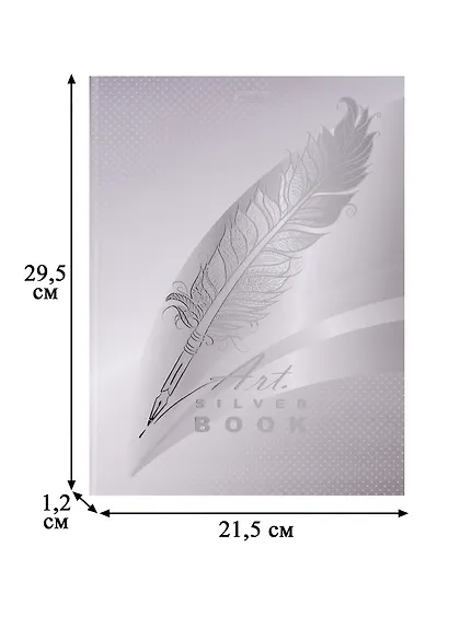 Книга для записей А4 80 листов клетка "Silver book" - фото 2