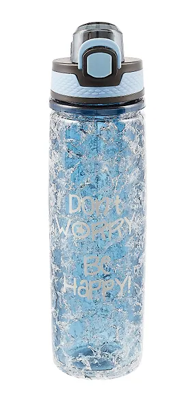 Бутылка с эффектом льда Dont worry be happy (платик) (500мл) (12-16484-202405-B10) - фото 9