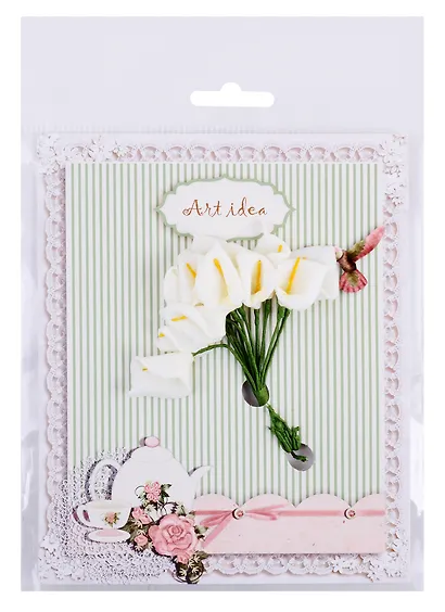 Цветок калла белая (0072-7) (букетик) (1шт.) (упаковка) - фото 1