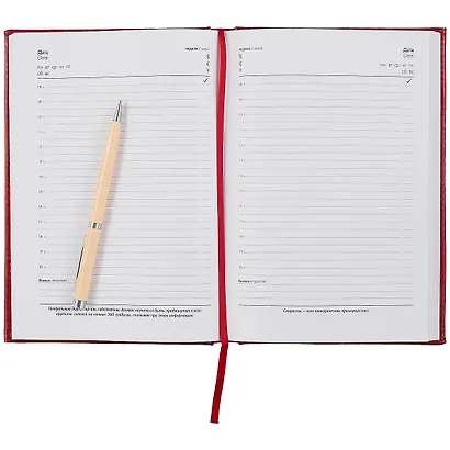 Ежедневник недатированный "Сариф эконом", А5, 160 листов, красный - фото 3