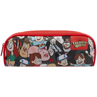 Пенал-косметичка "Гравити Фолз" 210*80*40, молния, ткань, инд.уп. - фото 2