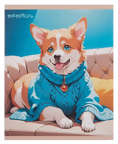 Тетрадь 40л лин. "Уютные собачки" мел.картон, поля, ассорти - фото 6