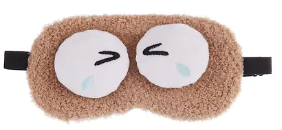 Маска для сна «Глазки», бежевая, плюш, Lafilaf - фото 2
