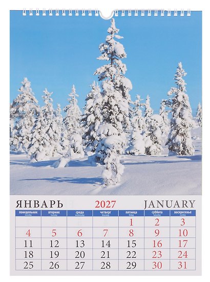 Календарь 2027г 250*345 «Пейзажи России» настенный, на спирали - фото 3