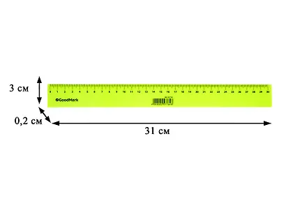 Линейка 30 см пластик, "Neon", GoodMark - фото 2