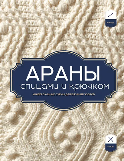 АРАНЫ спицами и крючком. Универсальные схемы для вязания узоров - фото 1