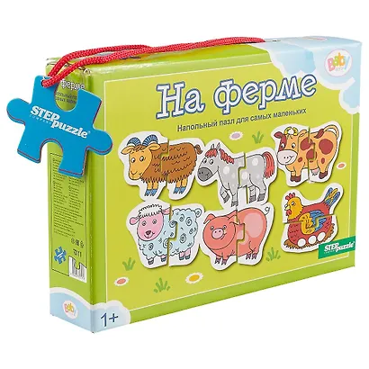 Пазл Напольный пазл-мозаика На ферме Step puzzle 12эл.(малые) - фото 2