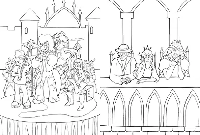 Бременские музыканты. Раскраска - фото 6