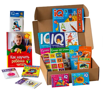 Посылка. Большой комплект IQ-игр. Учимся читать словосочетания и предложения (4-6 лет) - фото 3