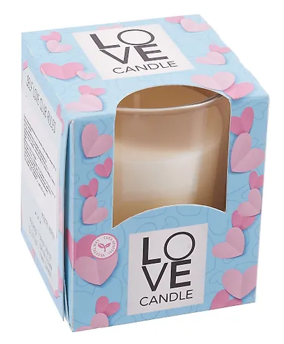Свеча ароматическая в стакане Love candle Azul (120г) (коробка) - фото 1