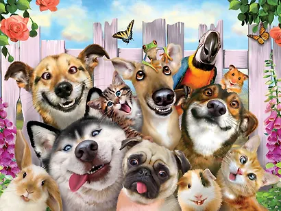 Пазл  Super 3D, Howard Robinson: Селфи домашних питомцев 500 эл.,61*46см. - фото 3