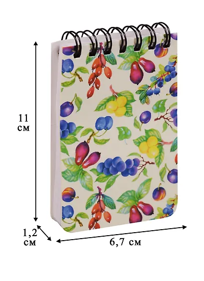 Блокнот А7 80 листов клетка "Watercolor fruits" на спирали - фото 3