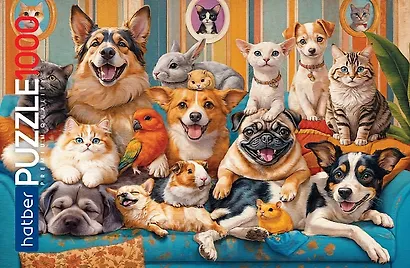 Пазл hatber "Ушастая фотосессия", 1000 элементов А2ф, 68х48 см - фото 2