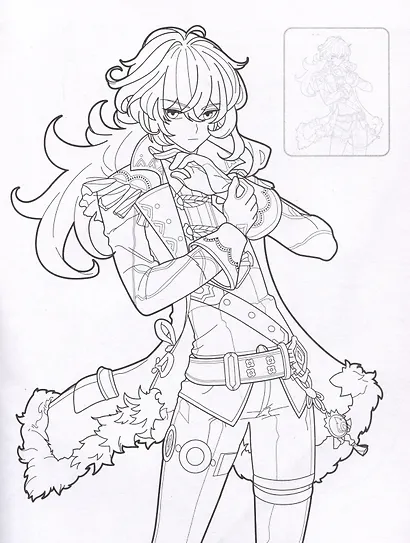 Genshin Impact. Раскраска с наклейками - фото 5