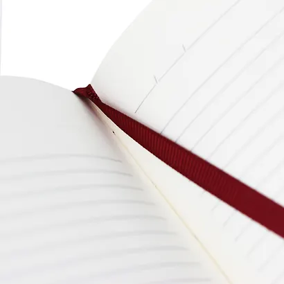 Ежедневник недат. А5 128л "Blank" каштановый, 7Б, иск.кожа, интегр.переплет, торец в цвет обл, на резинке, тонир.блок, ляссе - фото 3