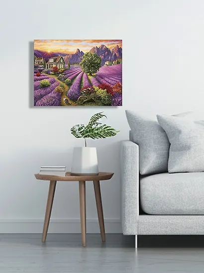 Холст с красками по номерам "Лавандовое поле", 30 х 40 см - фото 5