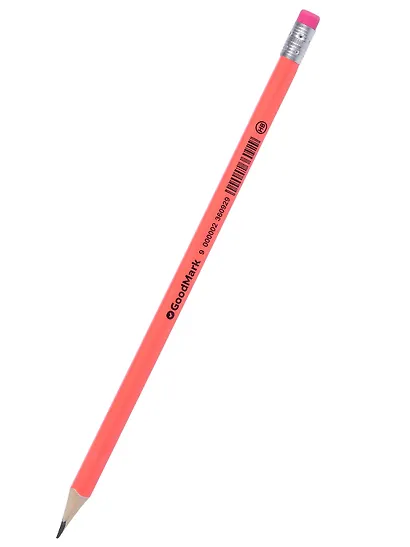 Карандаш GoodMark, Neon, чернографитный HB с ластиком, в ассортименте - фото 9