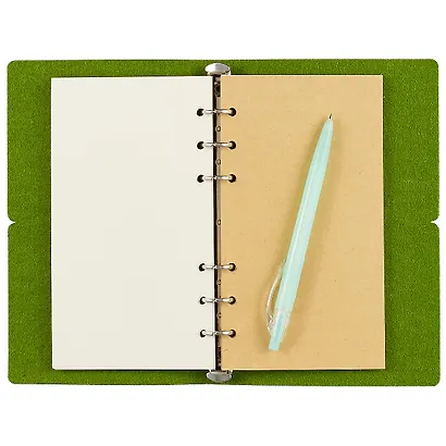 Записная книжка «Ноутбук», салатовый фетр, 96 листов, А6 - фото 3