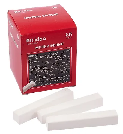 Мелки белые 25 штук, Art idea - фото 2