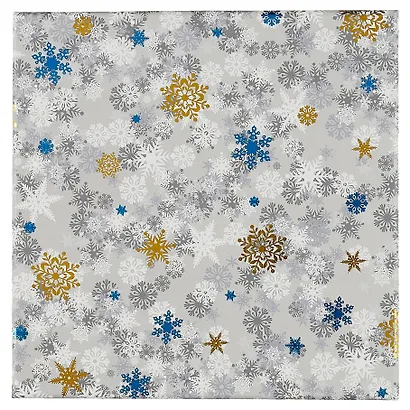 Коробка подарочная "Snowflaces" 20*20*9,5см, Новый год, картон - фото 1